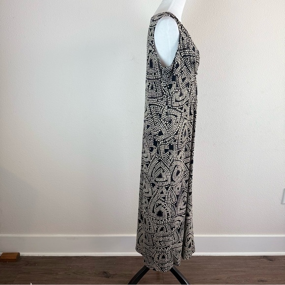 Ruby Rd. Women’s Black & White Abstract Print Sleeveless Maxi Dress‎ Size M - Picture 4 of 10